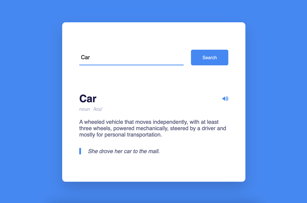 Dictionary App preview